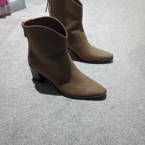 Primark Tan Heeled Ankle Boots